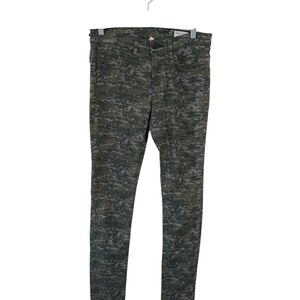 rag & bone Green Camouflage Skinny Jeans